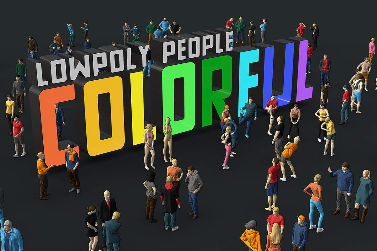 Lowpoly People Colorful in People - product preview 8