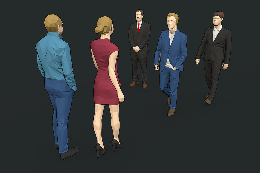 Lowpoly People Colorful in People - product preview 4