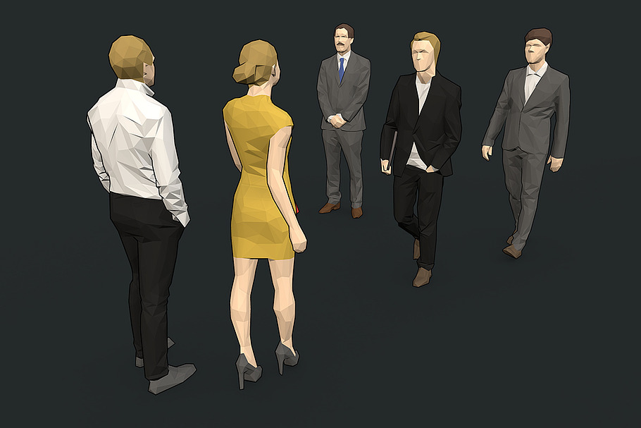 Lowpoly People Colorful in People - product preview 5