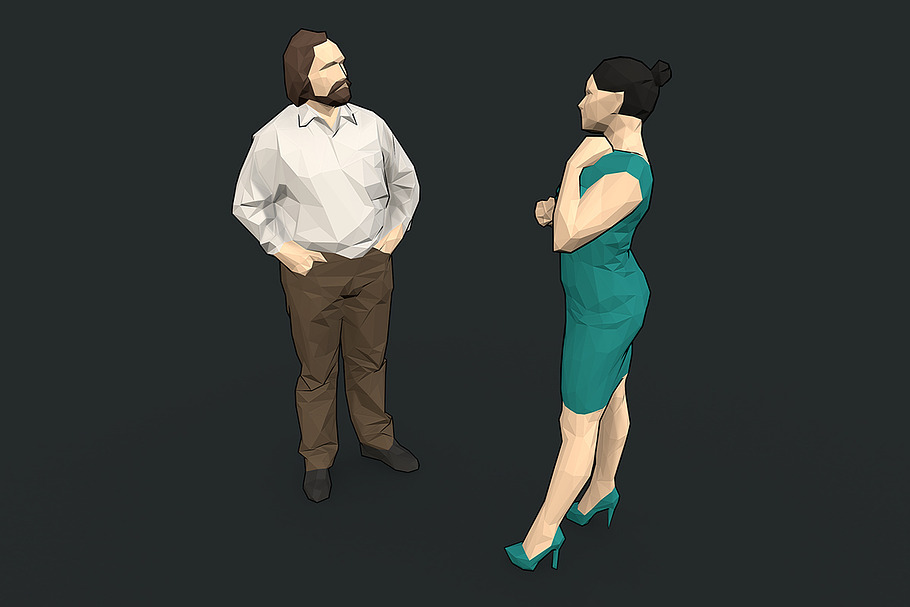 Lowpoly People Colorful in People - product preview 6