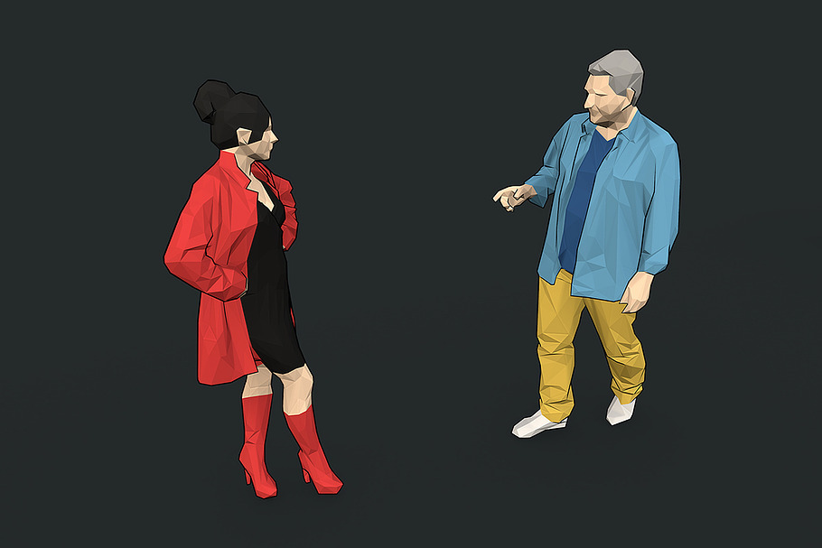 Lowpoly People Colorful in People - product preview 7