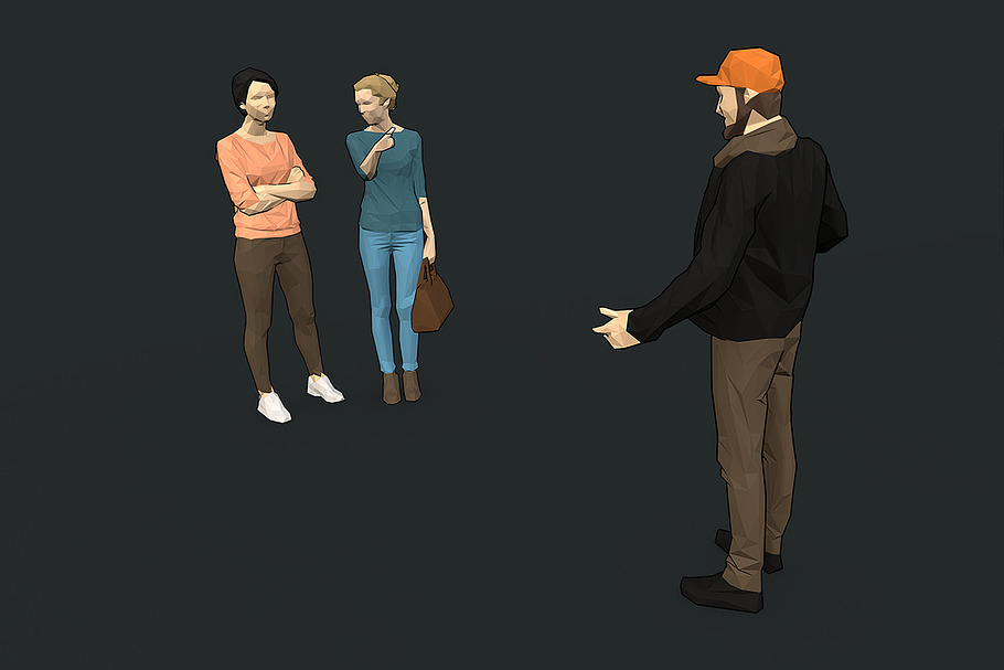Lowpoly People Colorful in People - product preview 9