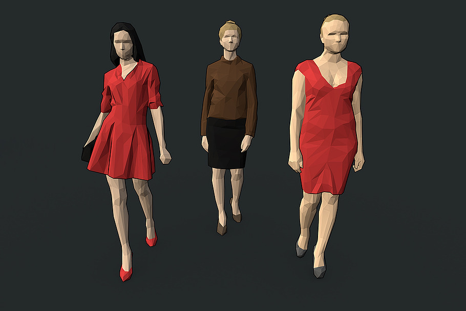 Lowpoly People Colorful in People - product preview 10