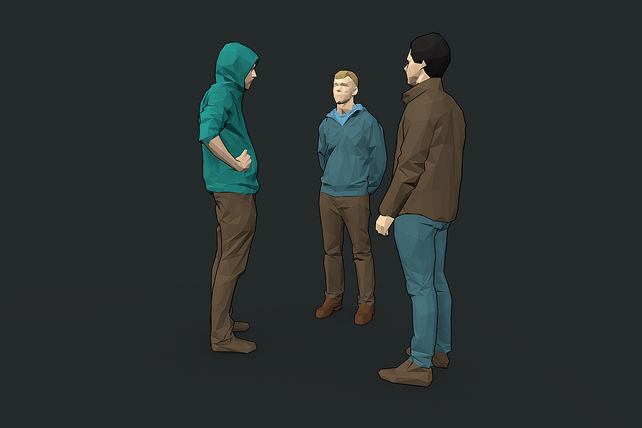 Lowpoly People Colorful in People - product preview 13