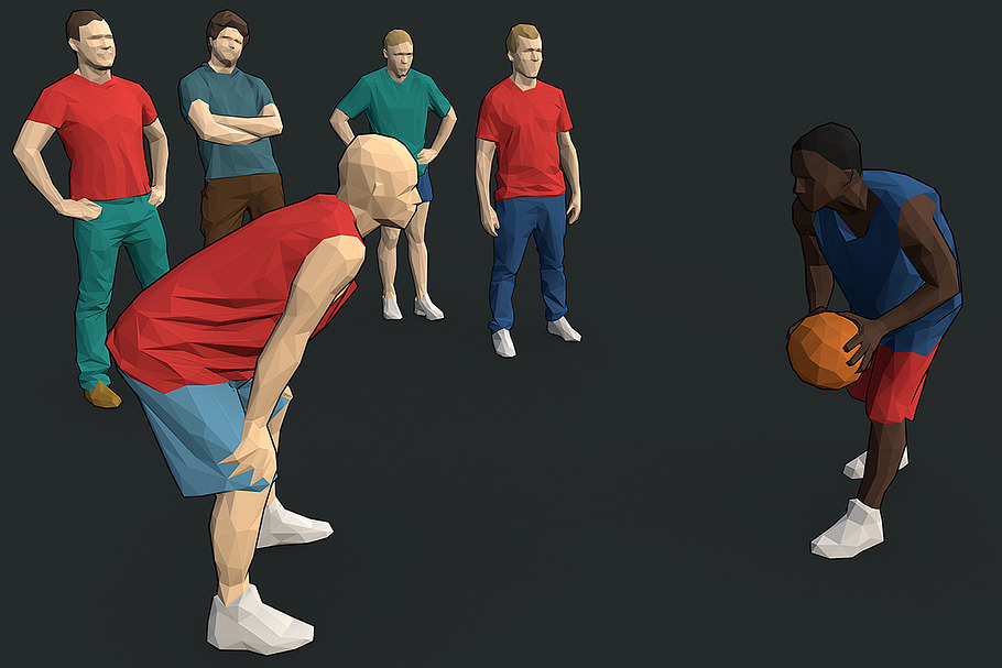 Lowpoly People Colorful in People - product preview 14