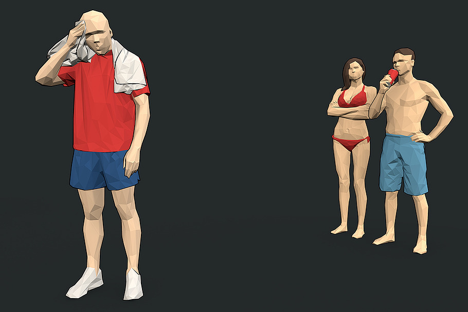 Lowpoly People Colorful in People - product preview 15