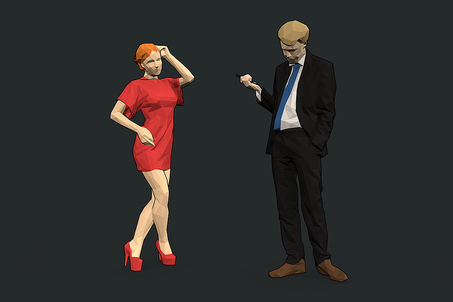 Lowpoly People Colorful in People - product preview 16