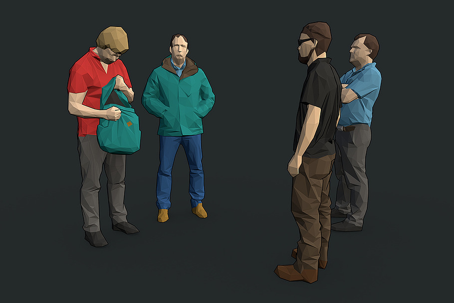 Lowpoly People Colorful in People - product preview 17