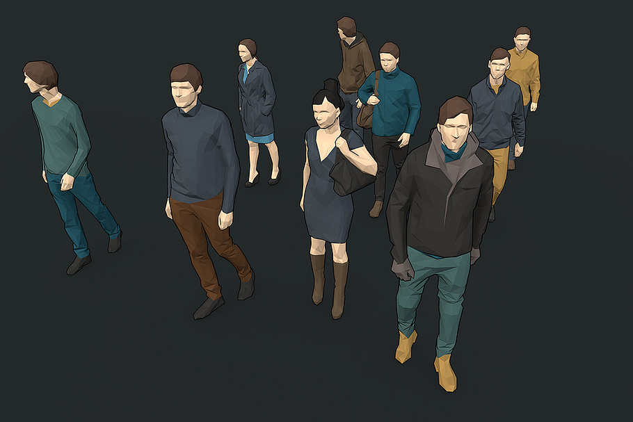 Lowpoly People Colorful in People - product preview 19