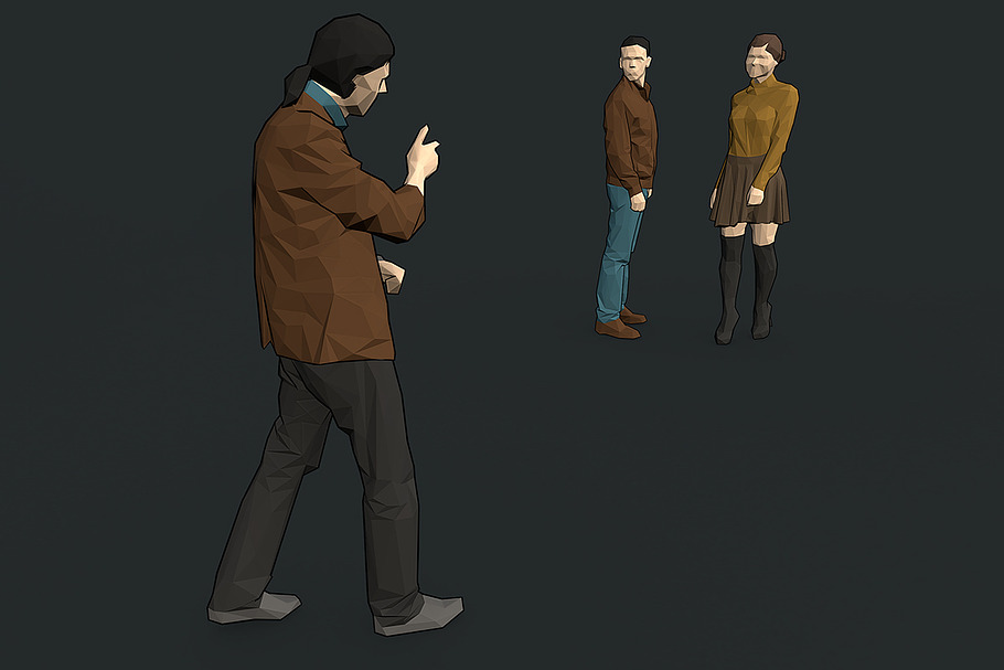 Lowpoly People Colorful in People - product preview 20