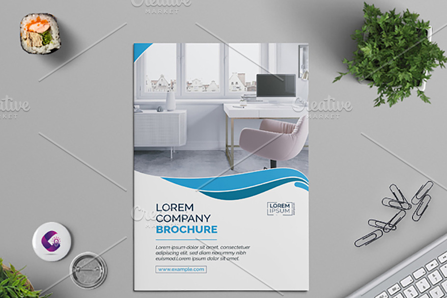 Corporate Bi Fold Brochure in Brochure Templates - product preview 8