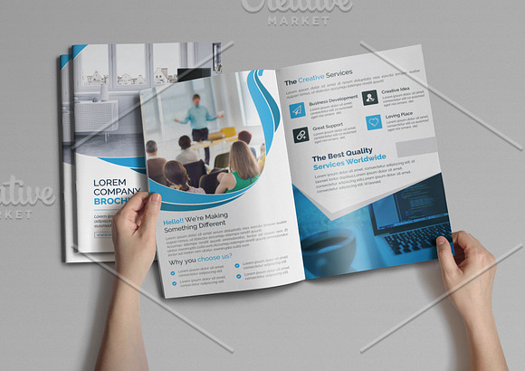 Corporate Bi Fold Brochure in Brochure Templates - product preview 1