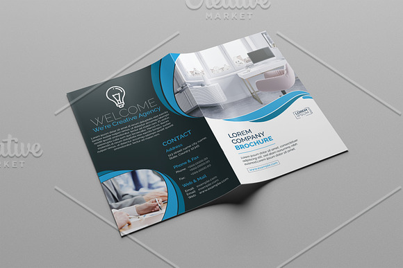 Corporate Bi Fold Brochure in Brochure Templates - product preview 2