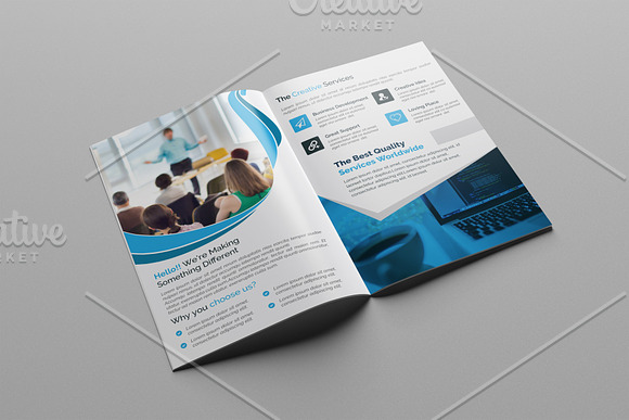 Corporate Bi Fold Brochure in Brochure Templates - product preview 4