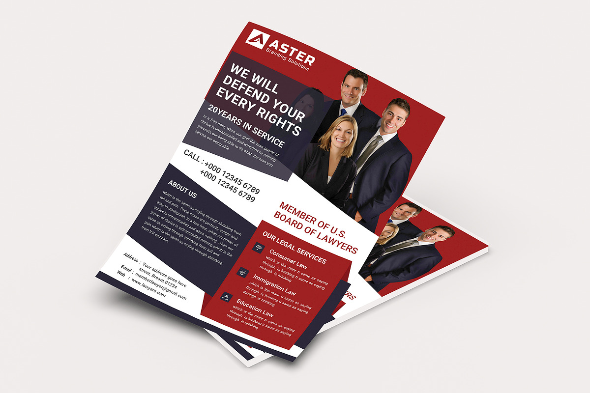 Lawyer Firm Flyer in Flyer Templates - product preview 8