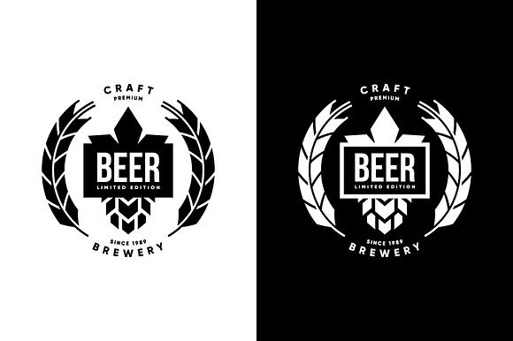 Craft beer brewery vector logo in Illustrations - product preview 8