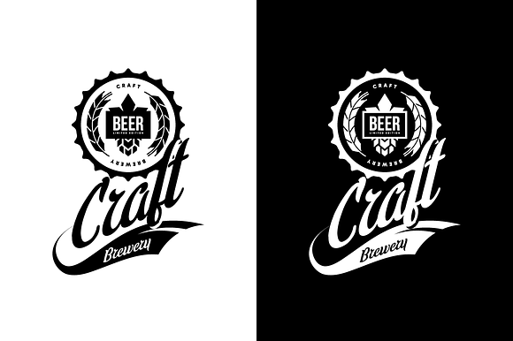 Craft beer brewery vector logo in Illustrations - product preview 2