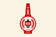 Craft beer brewery vector logo