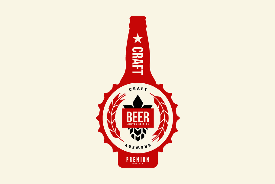 Craft beer brewery vector logo in Illustrations - product preview 8