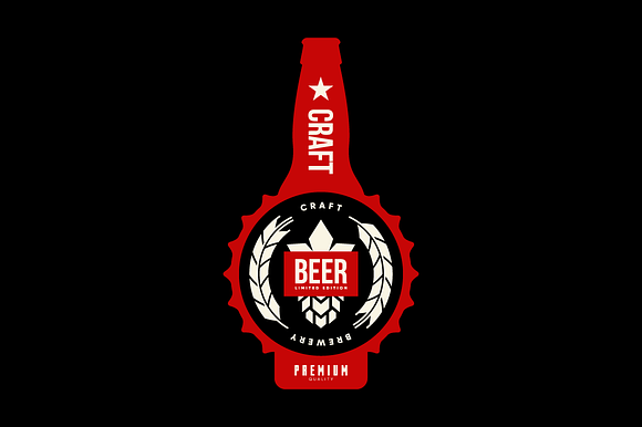 Craft beer brewery vector logo in Illustrations - product preview 1