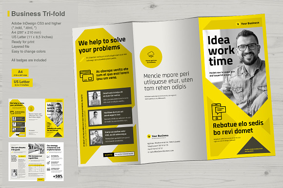 Business Tri-fold Vol. 8 in Brochure Templates - product preview 2