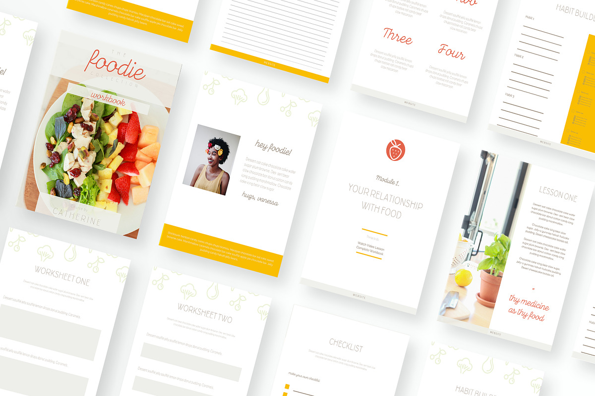 Foodie Workbook Canva in Magazine Templates - product preview 8