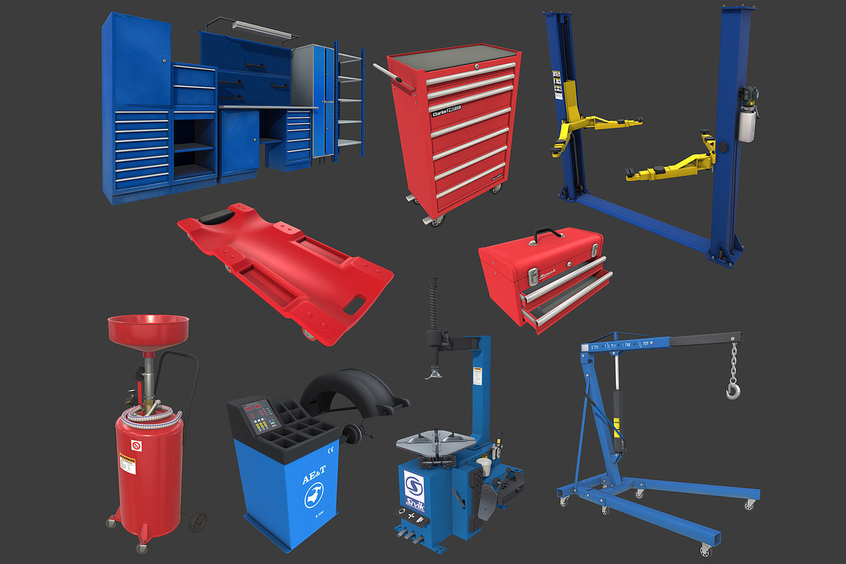 Autoservice Props Pack Vol 1 in Tools - product preview 8