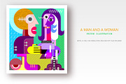 A Man and A Woman vector artwork