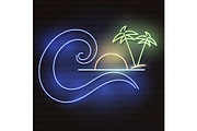 Summer neon logo