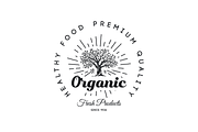 Organic natural food tree logo