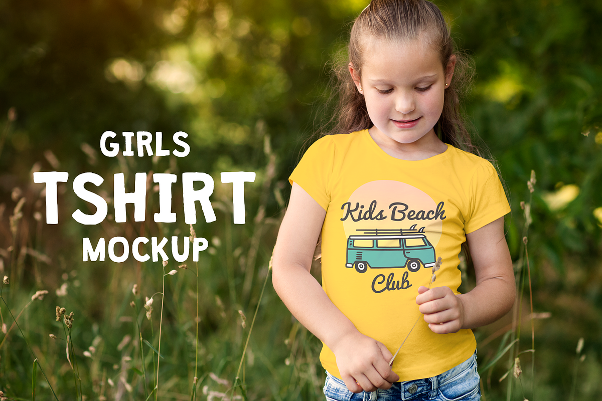 Girls T-shirt Mock-up in Product Mockups - product preview 8