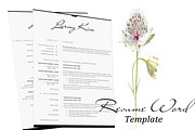 Resume Word Template- Letter & A4