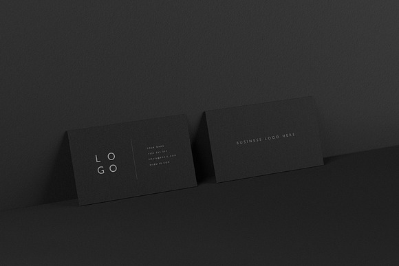 Mockup Pack - Black Business Cards in Print Mockups - product preview 2