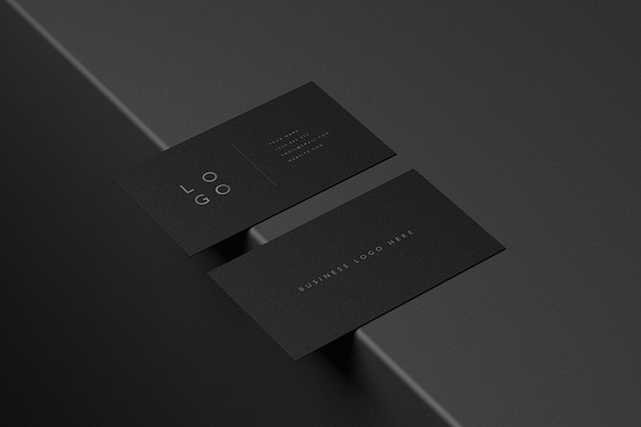 Mockup Pack - Black Business Cards in Print Mockups - product preview 4
