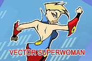 Vector superhero girl