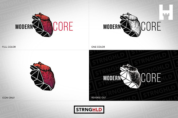 Geometric Heart Logo Template in Logo Templates - product preview 2