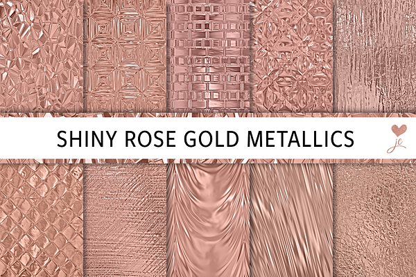 Shiny Rose Gold Metallics
