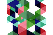 Multicolored triangles abstract