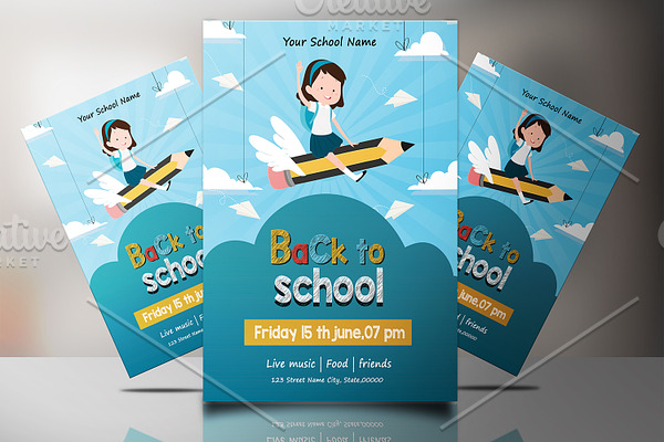 Back To School Party Flyer V835