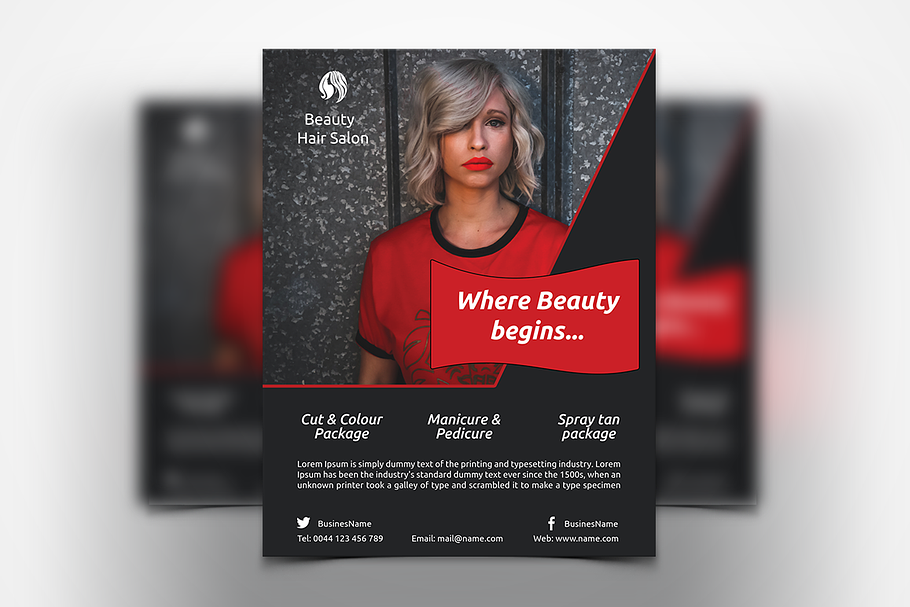 Hair Style Flyer in Flyer Templates - product preview 8