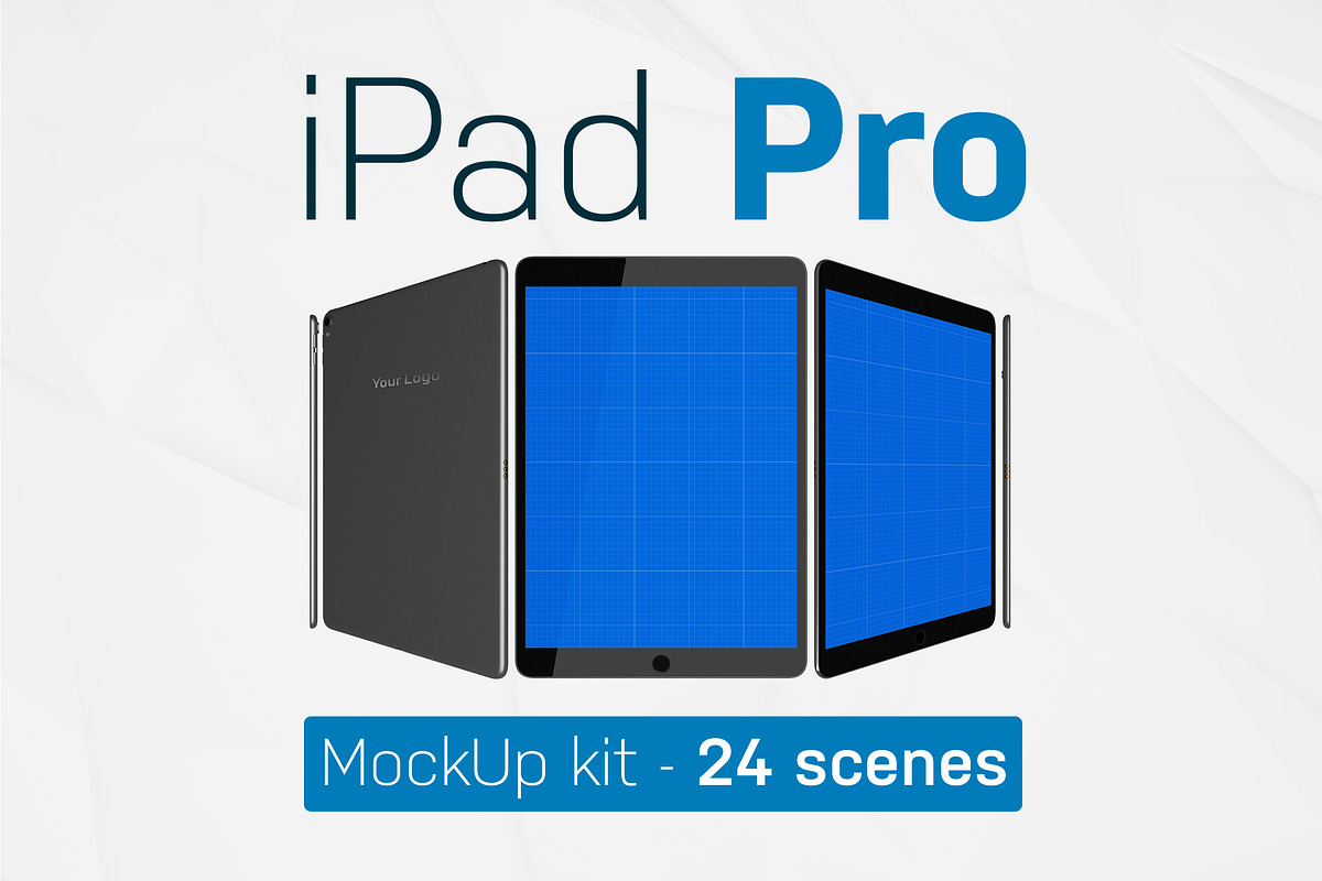 iPad Pro kit in Mobile & Web Mockups - product preview 8