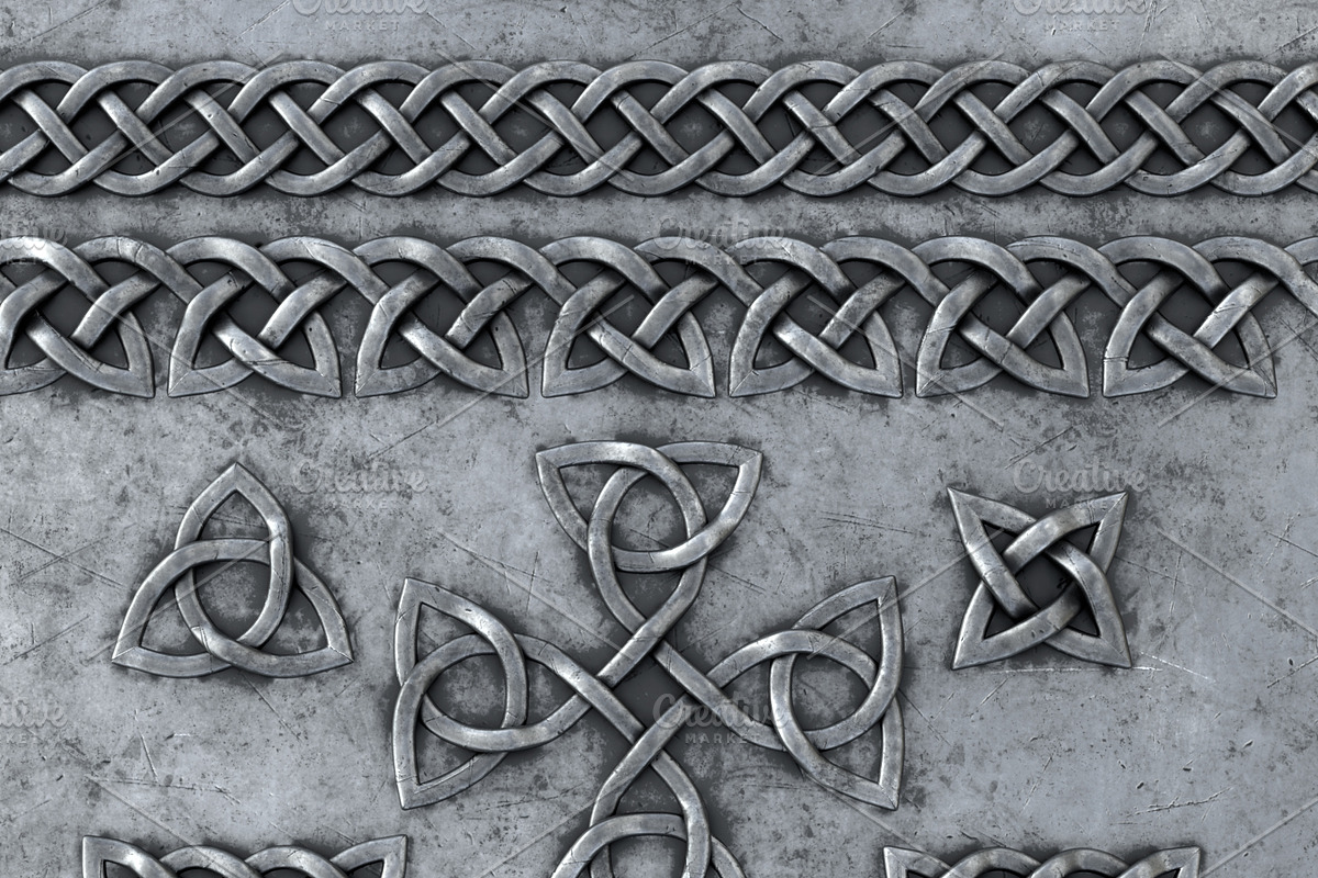 Celtic Ornament Metal and Normal Map in Weapons - product preview 8