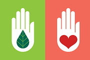Hand with Leaf & Heart