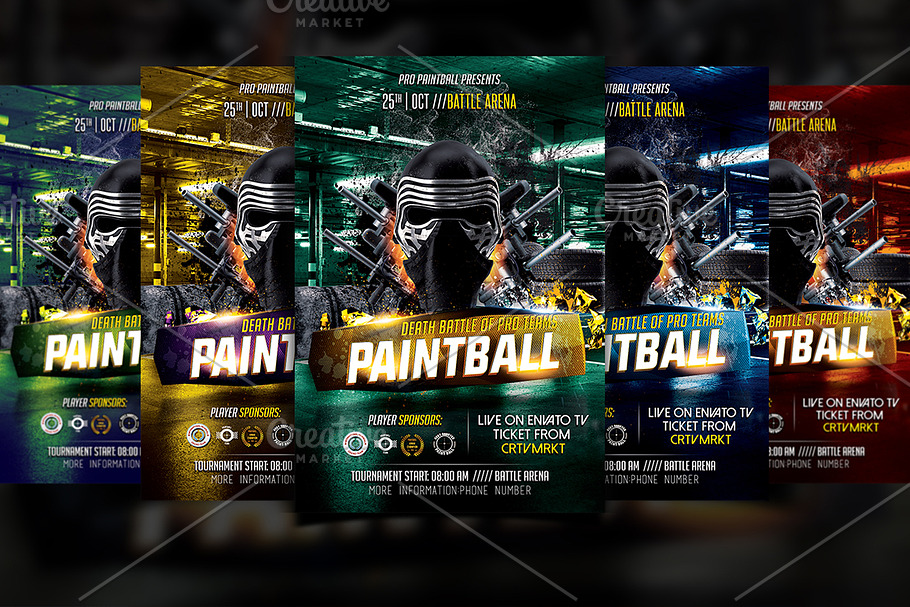 Paintball Flyer Template in Flyer Templates - product preview 8