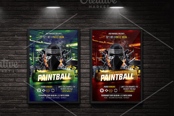 Paintball Flyer Template in Flyer Templates - product preview 3