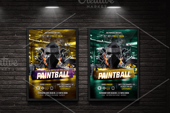 Paintball Flyer Template in Flyer Templates - product preview 4