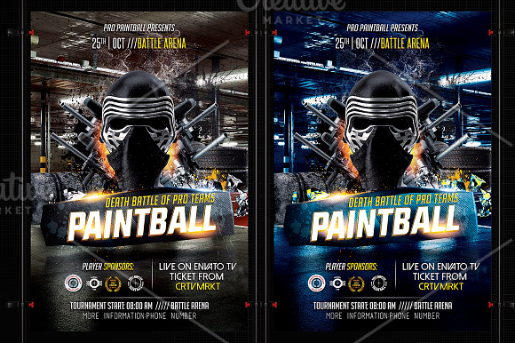 Paintball Flyer Template in Flyer Templates - product preview 6