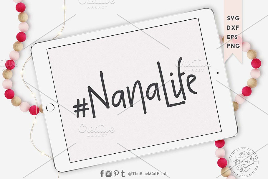 Nanalife SVG DXF EPS PNG, Hashtag in Illustrations - product preview 8