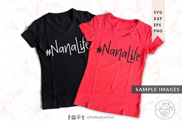 Nanalife SVG DXF EPS PNG, Hashtag in Illustrations - product preview 1