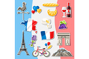 France icons set.